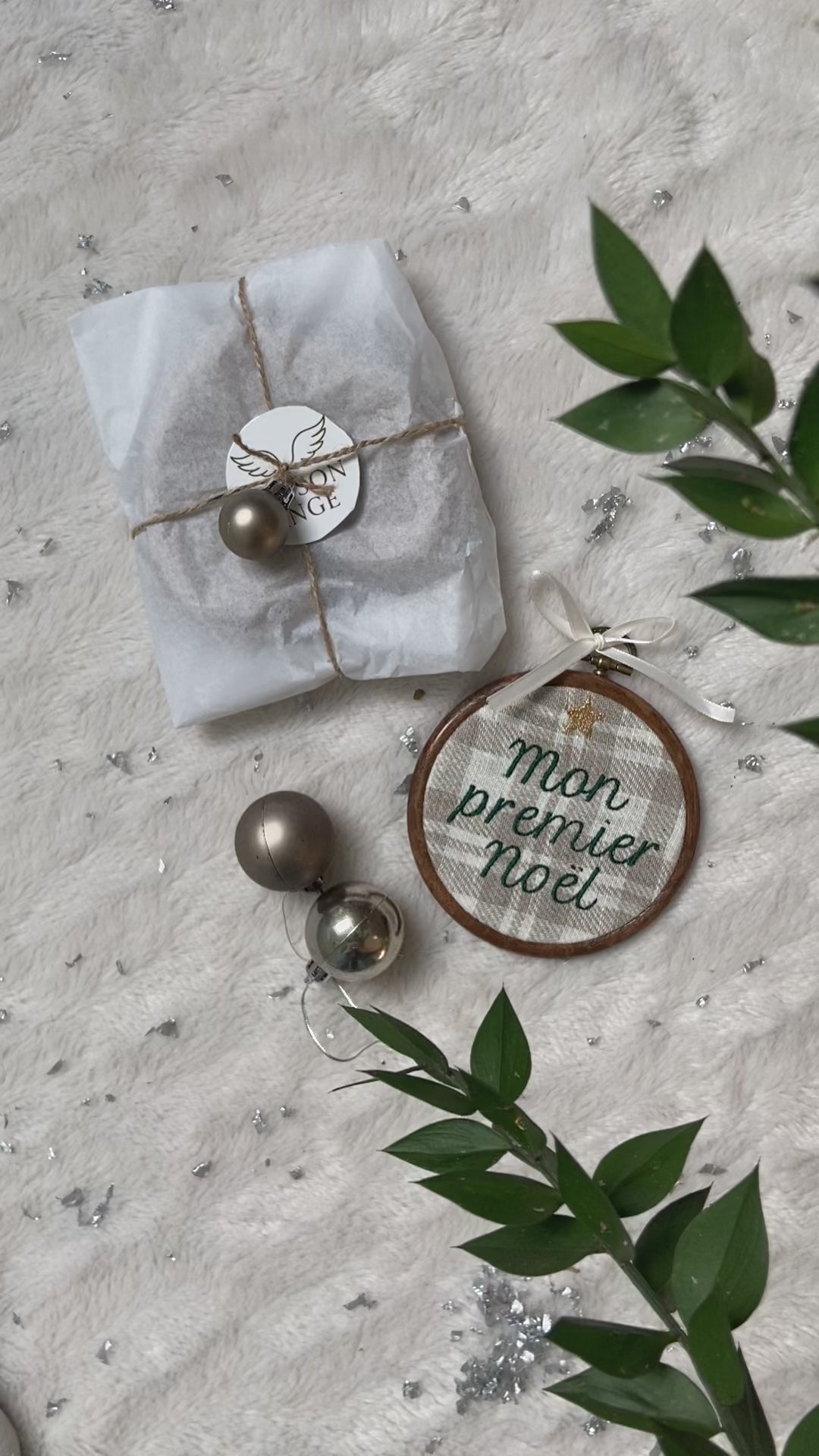 Cadre brodé - Souvenir sucré